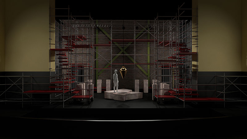 Projeto cenográfico da ópera La clemenza di Tito [Divulgação]