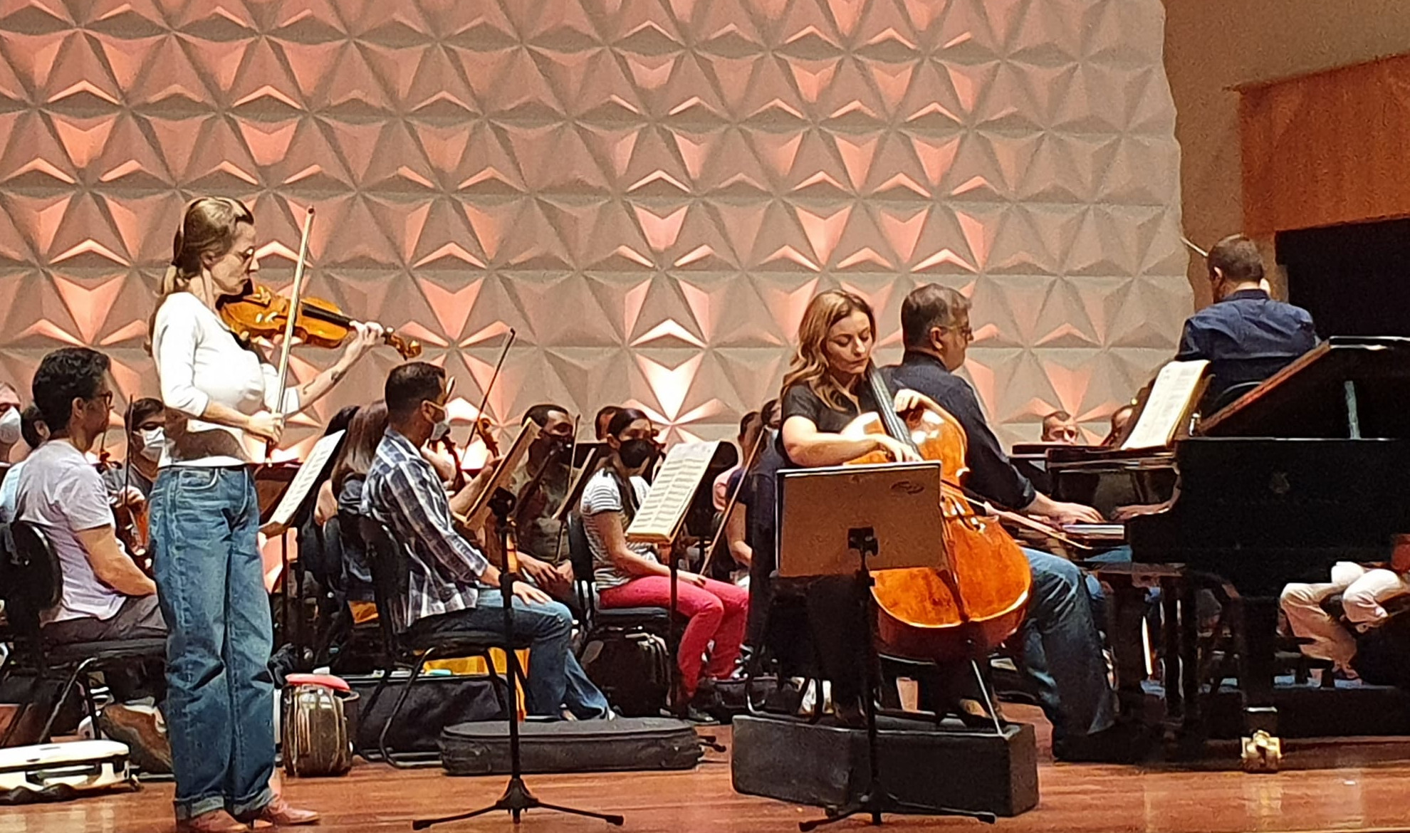 Ensaio da Orquestra Sinfônica da UFRJ na Sala Cecília Meireles [Reprodução/Facebook Sala Cecília Meireles]