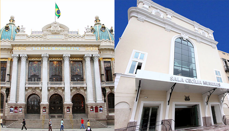 Theatro Municipal do Rio de Janeiro [Divulgação / Vânia Laranjeira] e Sala Cecília Meireles [Divulgação]