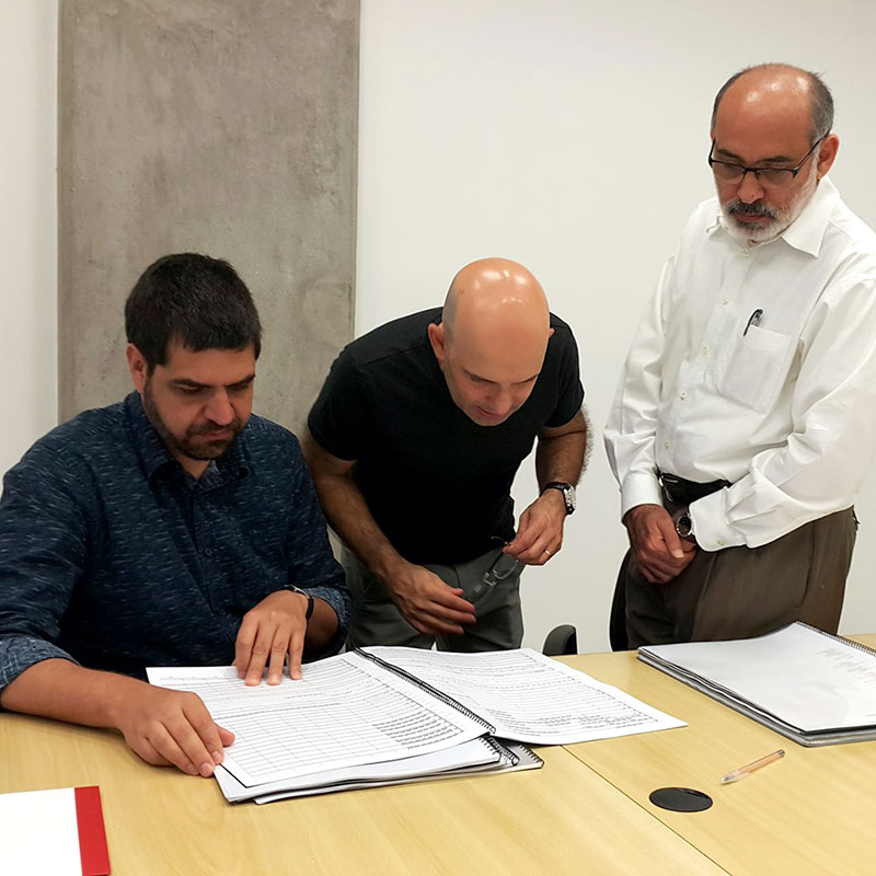 André Mehmari, Guilherme Nascimento e Liduíno Pitombeira em reunião do júri [Divulgação]