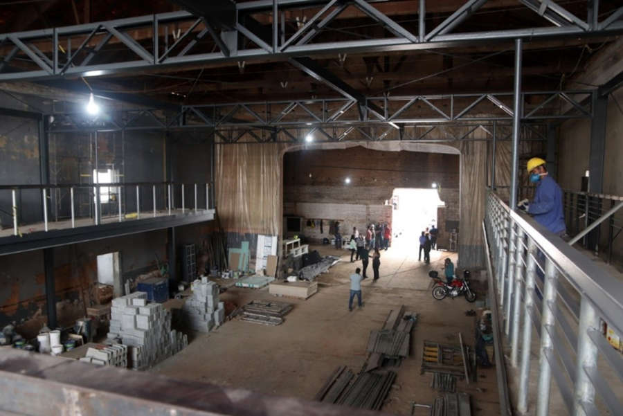 Obras no Cine Theatro de Variedades Carlos Gomes [divulgação]