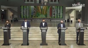Coletiva de imprensa do governo do estado São Paulo (reprodução)