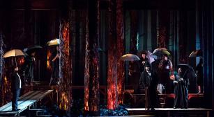 Cena da ópera 'Katia Kabanova', de Leos Janácek, apresentada em 2018 pelo Theatro São Pedro [DIVULGAÇÃO/HELOISA BORTZ]