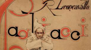 Detalhe da capa de edição da partitura de 'I Pagliacci' [Divulgação]
