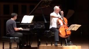Ensaio de Cristian Budu e Antonio Meneses para o concerto de abertura da temporada da Cultura Artística [Reprodução / Cultura Artística[