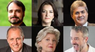 Jean Joubert, Flavia Furtado, Diomar Silveira, Edilson Ventureli, Claudia Toni e Jacques Figueiras [Divulgação]