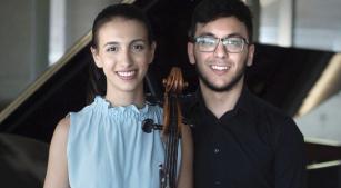 A violoncelista Marina Martins e o pianista Lucas Thomazinho [Divulgação]