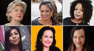 Claudia Toni, Edna D'Oliveira, Maria Shu, Maíra Ferreira, Vânia Pajares e Luh Maza [Divulgação]