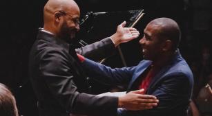 O compositor João Rocha e o pianista Hércules Gomes [Divulgação]