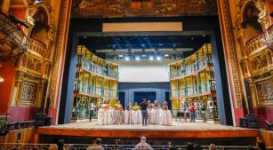 Ensaio da ópera 'O contractador de diamantes', de Mignone, no Teatro Amazonas [Divulgação/Governo do Amazonas]