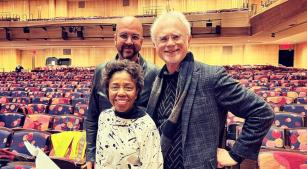 Marcos Balter, John Adamas e Tania León [Reprodução/Facebook/NewYorkPhilharmonic]